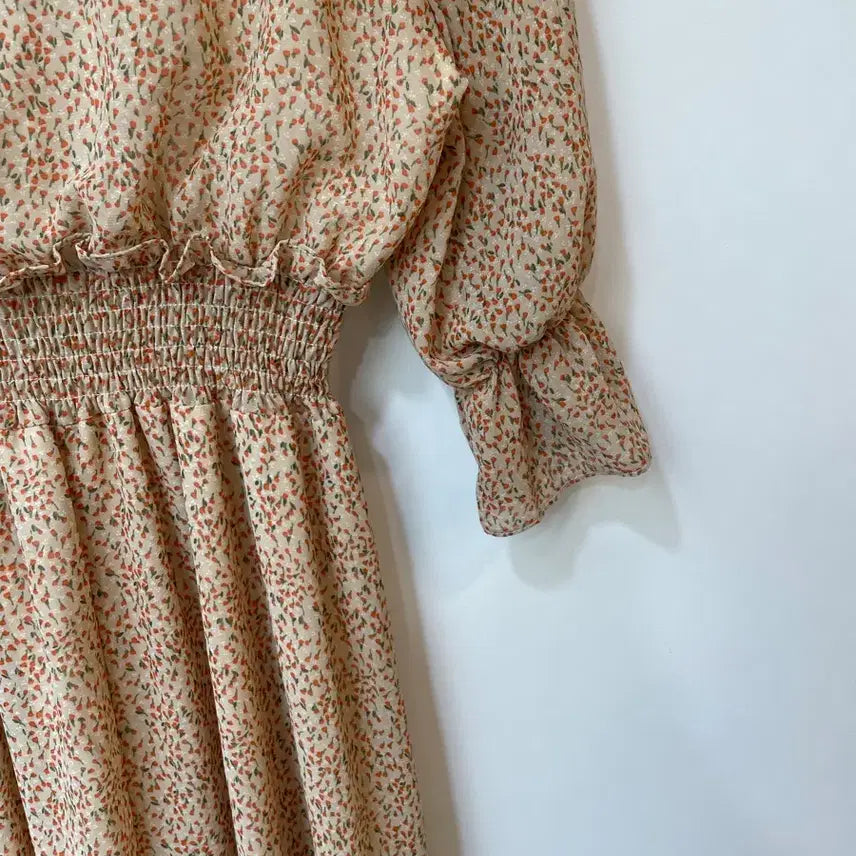 [BUNJANG] Floral Pattern Long Dress / 꽃무늬 패턴 롱원피스