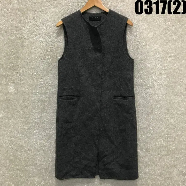 [SOLD OUT] 시슬리 롱 조끼 베스트 그레이 s