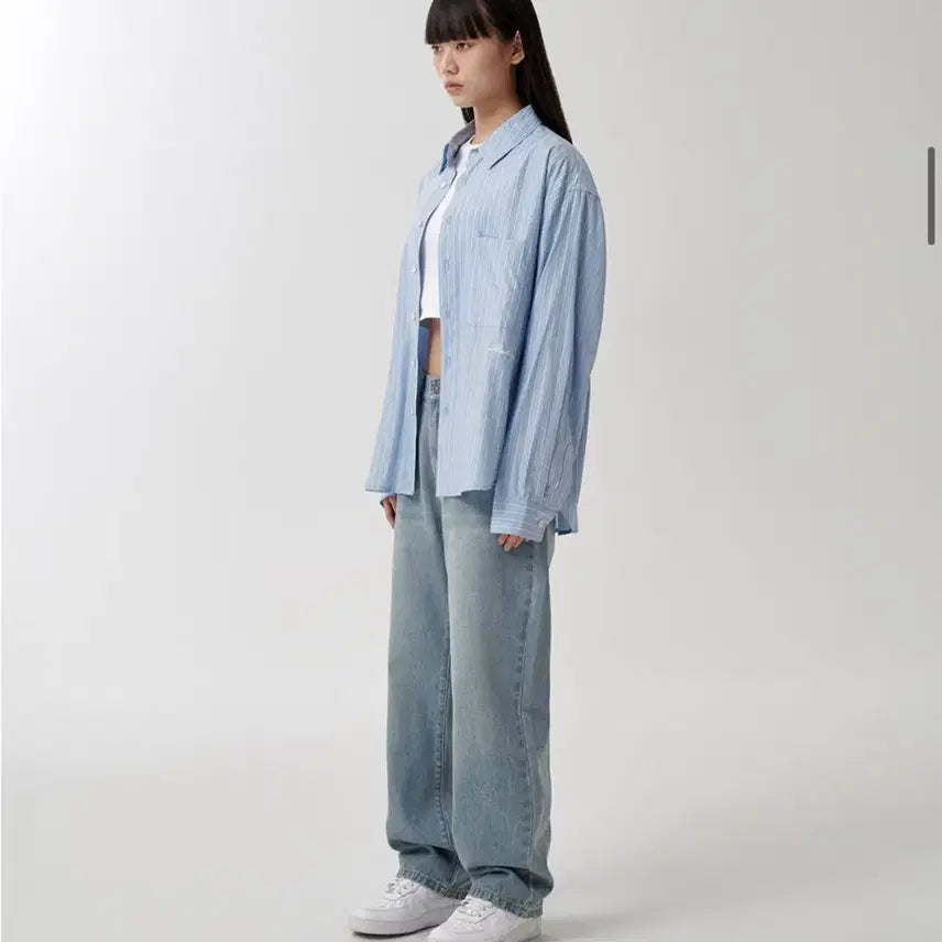 [BUNJANG] Mahagrid Comfort Stripe Shirt / [새상품] 마하그리드 컴포트 스트라이프 셔츠