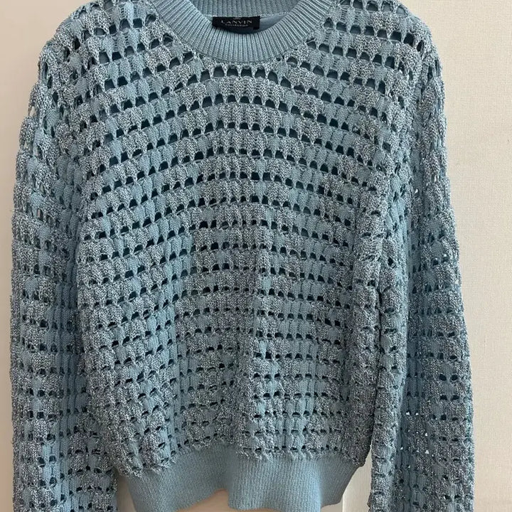 [BUNJANG] Lanvin Collection Metallic Open Work Knit Sweater / 랑방 컬렉션 메탈릭 오픈 워크 니트