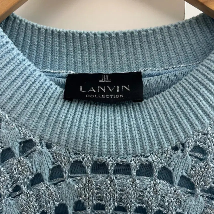 [BUNJANG] Lanvin Collection Metallic Open Work Knit Sweater / 랑방 컬렉션 메탈릭 오픈 워크 니트