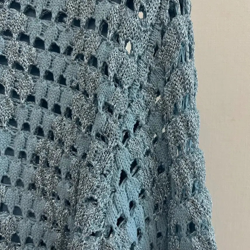 [BUNJANG] Lanvin Collection Metallic Open Work Knit Sweater / 랑방 컬렉션 메탈릭 오픈 워크 니트