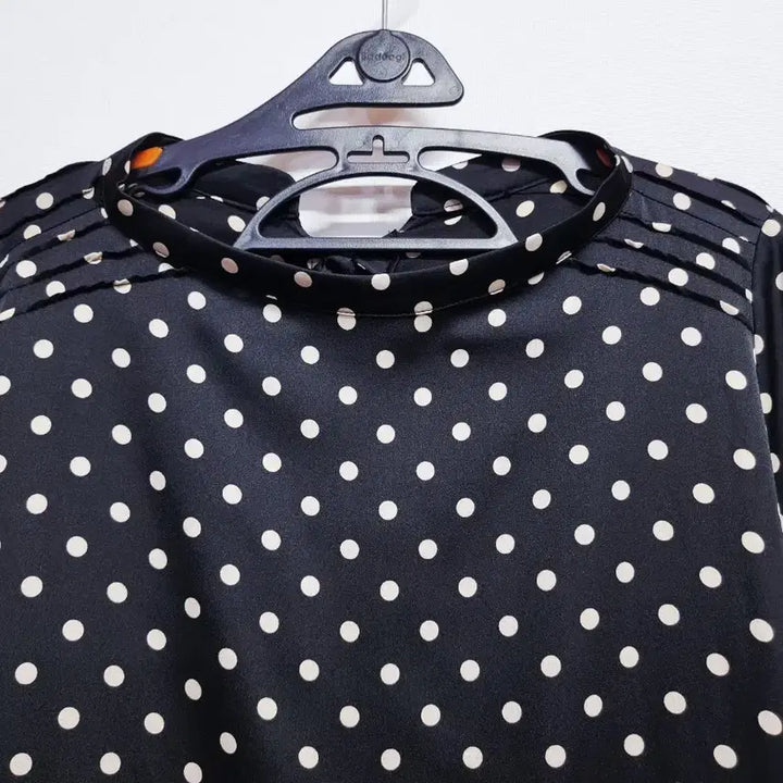[BUNJANG] Rookie Bird Black Dot Long Dress / 루키버드 블랙 도트 롱 원피스 프리