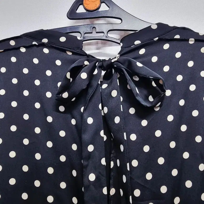[BUNJANG] Rookie Bird Black Dot Long Dress / 루키버드 블랙 도트 롱 원피스 프리