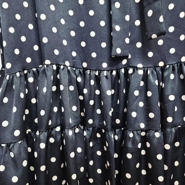 [BUNJANG] Rookie Bird Black Dot Long Dress / 루키버드 블랙 도트 롱 원피스 프리