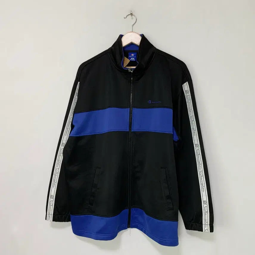 [BUNJANG] Champion Blue Black Track Top Oversized Jersey / 챔피온 블루 블랙 트랙탑 오버핏 져지 오버사이즈 3L 남녀공용