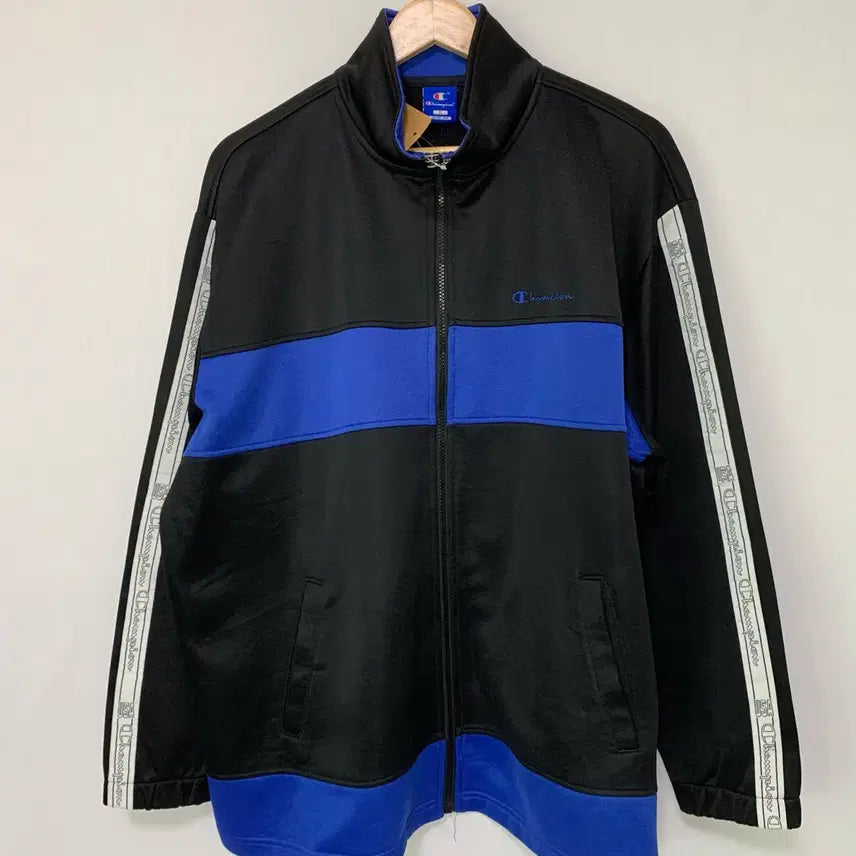 [BUNJANG] Champion Blue Black Track Top Oversized Jersey / 챔피온 블루 블랙 트랙탑 오버핏 져지 오버사이즈 3L 남녀공용