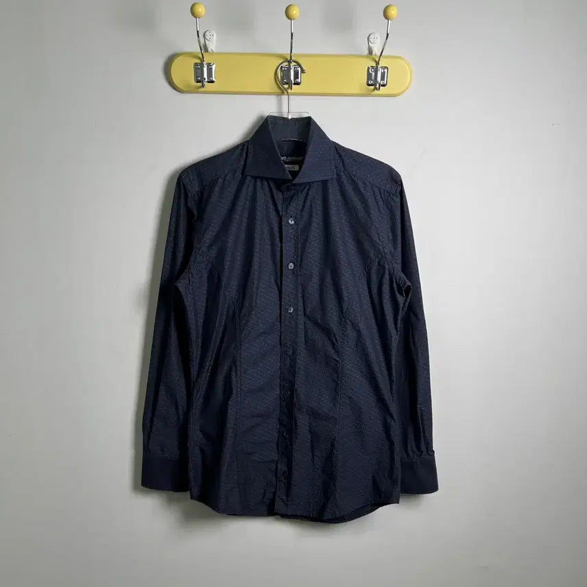 [BUNJANG] Dolce &amp; Gabbana Navy Slim Fit Pattern Shirt / 돌체앤가바나 네이비 슬림핏 패턴 셔츠
