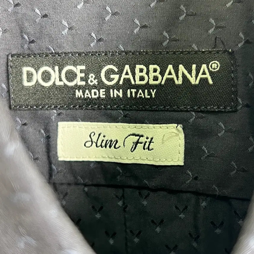 [BUNJANG] Dolce &amp; Gabbana Navy Slim Fit Pattern Shirt / 돌체앤가바나 네이비 슬림핏 패턴 셔츠