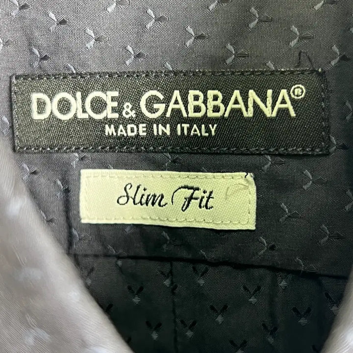 [BUNJANG] Dolce &amp; Gabbana Navy Slim Fit Pattern Shirt / 돌체앤가바나 네이비 슬림핏 패턴 셔츠
