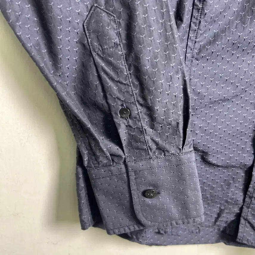 [BUNJANG] Dolce &amp; Gabbana Navy Slim Fit Pattern Shirt / 돌체앤가바나 네이비 슬림핏 패턴 셔츠