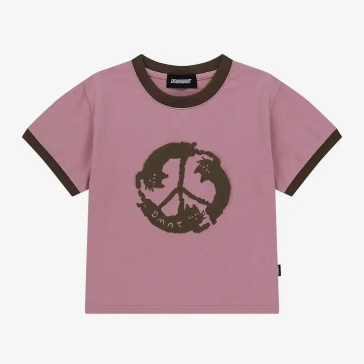 [BUNJANG] Dominant Purrfect Peace Ringer Crop T-Shirt / 도미넌트 Purrfect Peace Ringer Crop T-Shirt