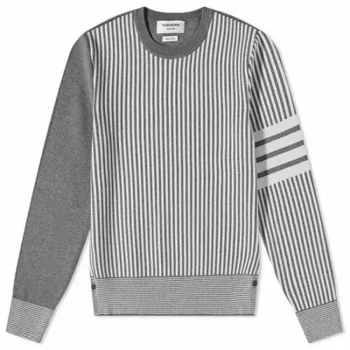 [SOLD OUT] 톰브라운 4바 스트라이프 시어서커 펀믹스 디테일 니트 5사이즈