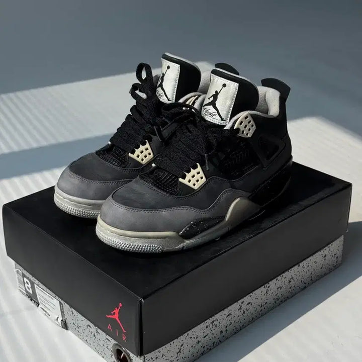[BUNJANG] Nike Air Jordan 4 Retro Fear Pack Sneakers / 나이키 에어 조던4 레트로 피어팩 + 박스