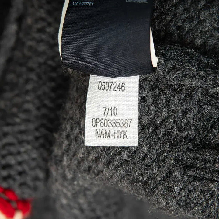 [BUNJANG] Tommy Hilfiger Ski Snowflower Pattern Wool Sweater Zip-up Grey / [103] 타미힐피거 SKI 눈꽃패턴 울 스웨터 집업 그레이