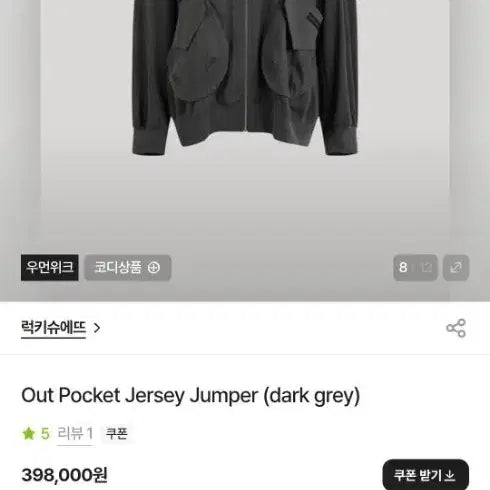 [BUNJANG] Lucky Chouette Zip-up Jumper / 새상품)럭키슈에뜨 집업 점퍼팝니다