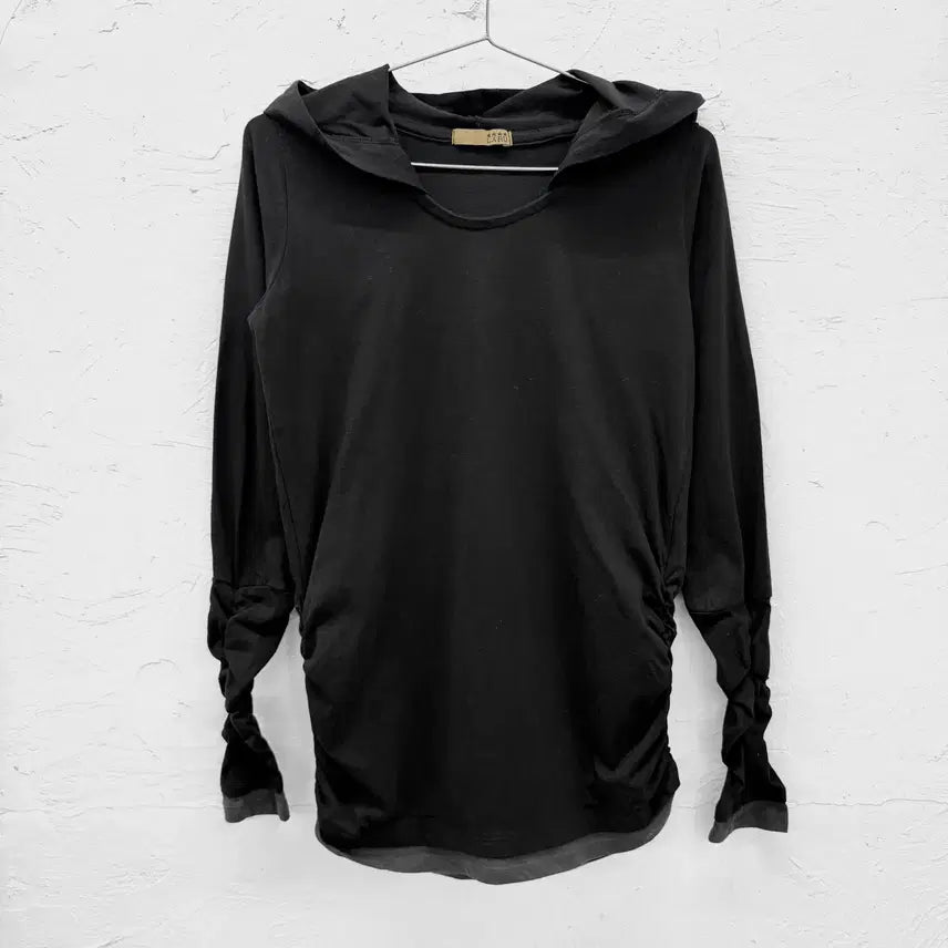 [SOLD OUT] laru 셔링 후드 롱슬리브