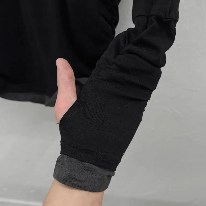 [SOLD OUT] laru 셔링 후드 롱슬리브
