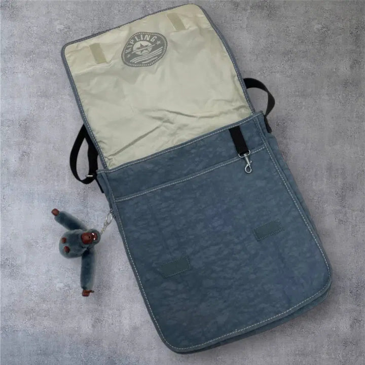 [BUNJANG] Kipling Light Blue Multi-Pocket Crossbody Bag / 키플링 Kipling 라이트블루 멀티포켓 크로스백