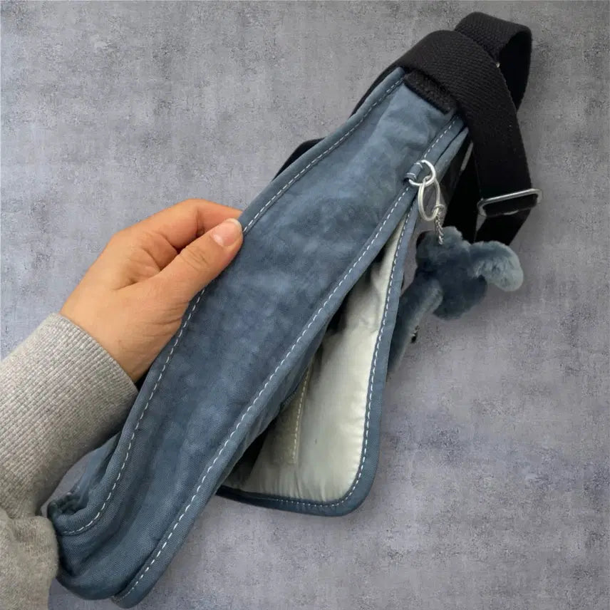 [BUNJANG] Kipling Light Blue Multi-Pocket Crossbody Bag / 키플링 Kipling 라이트블루 멀티포켓 크로스백