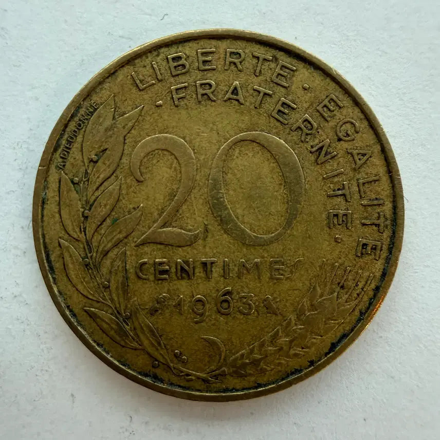 [BUNJANG] France 20 Centimes Coin 1963 / 1963년 프랑스 20상팀 동전 S990