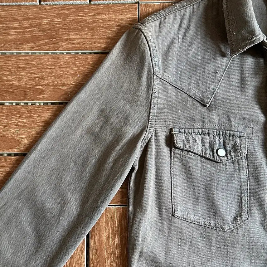 [BUNJANG] Attachment Distressed Western Shirt / 어태치먼트 디스트레스드 웨스턴 셔츠 1