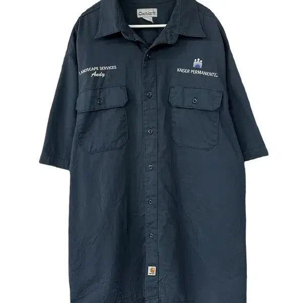 [SOLD OUT] [XL] CARHARTT 10SS 칼하트 코튼반팔셔츠 네이비