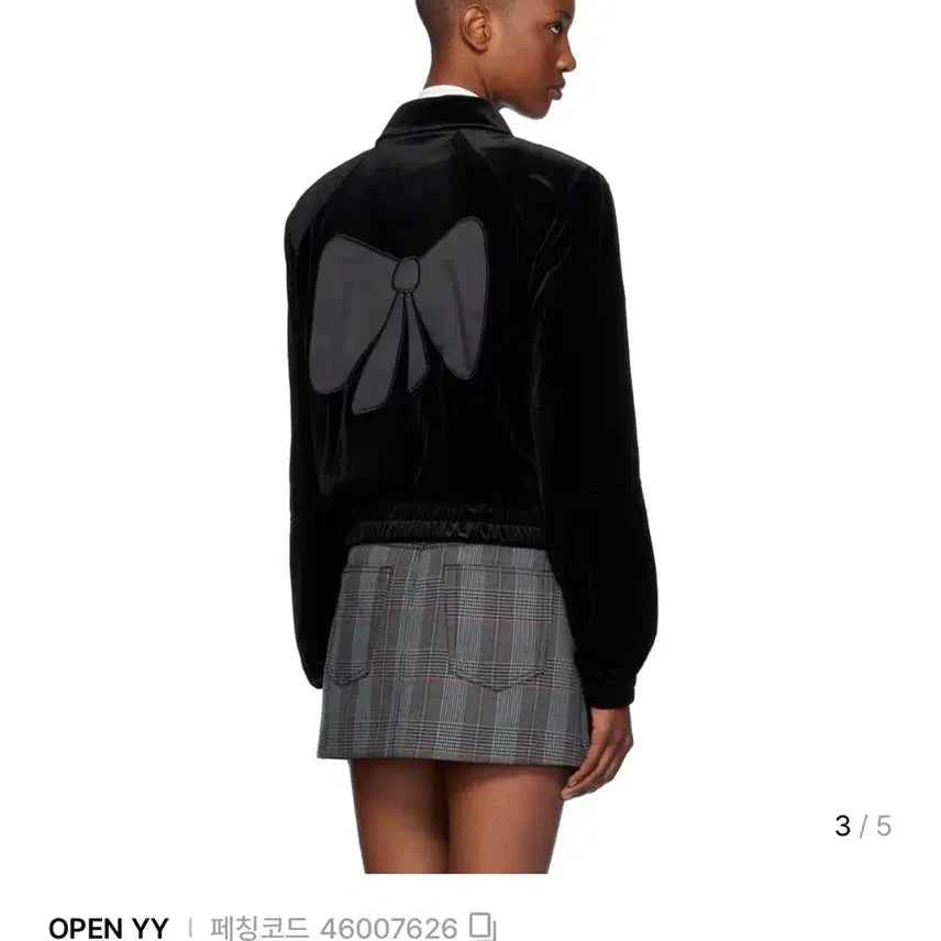 [BUNJANG] Openyy Black Velvet Bomber Jacket / 오픈와이와이 openyy 블랙 벨벳 봄버 자켓