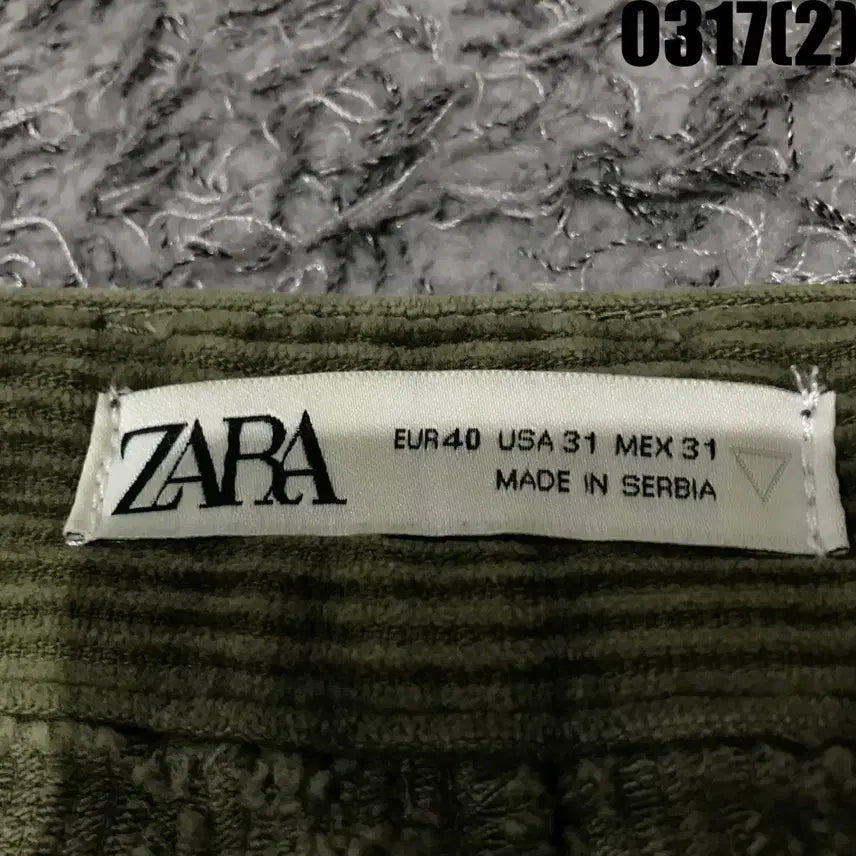 [SOLD OUT] 자라 ZARA 코듀로이 골덴 바지 카키 L