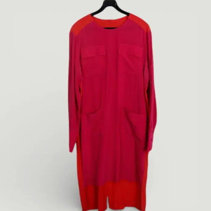 [BUNJANG] Imported Material Color Block Dress / 여성40/ 수입 소재좋은 배색 원피스 PK 35-1