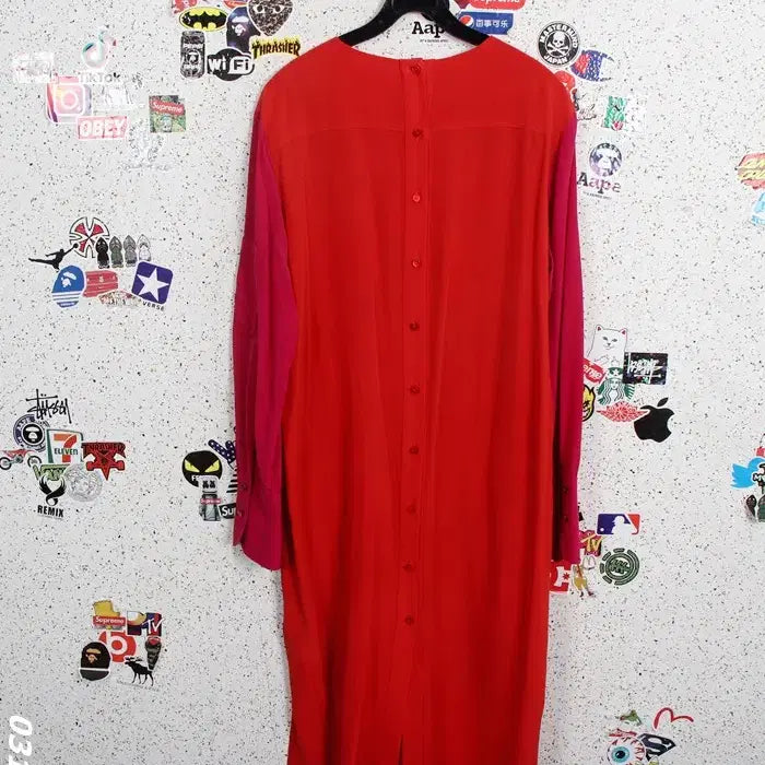 [BUNJANG] Imported Material Color Block Dress / 여성40/ 수입 소재좋은 배색 원피스 PK 35-1