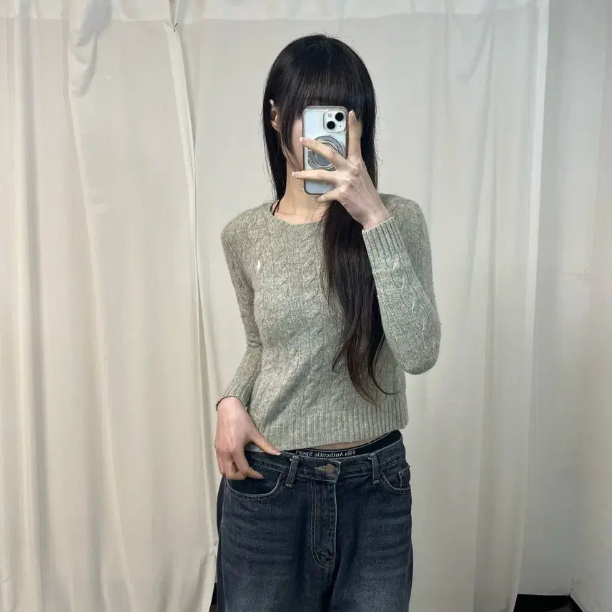 [BUNJANG] Polo Ralph Lauren Wool Knit Sweater / 폴로 그레이 울니트