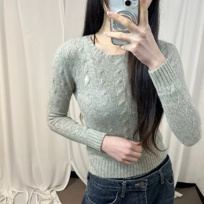 [BUNJANG] Polo Ralph Lauren Wool Knit Sweater / 폴로 그레이 울니트