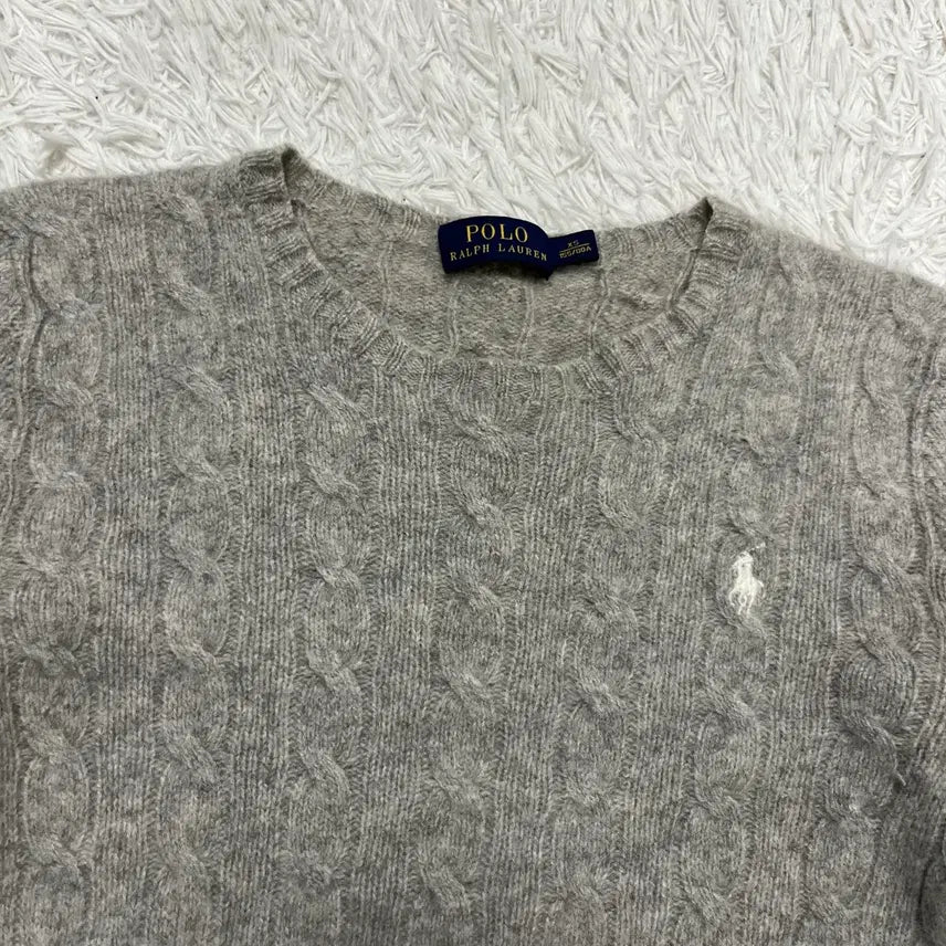 [BUNJANG] Polo Ralph Lauren Wool Knit Sweater / 폴로 그레이 울니트