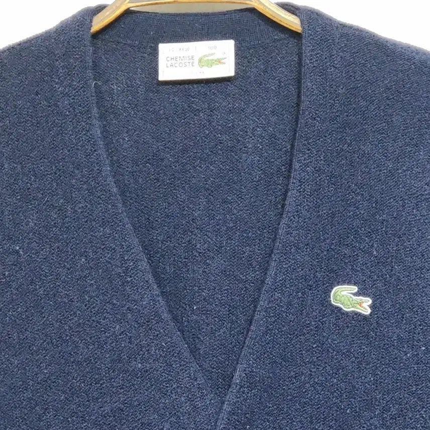 [SOLD OUT] (100) 라코스테 가디건 네이비 알파카울 브이넥