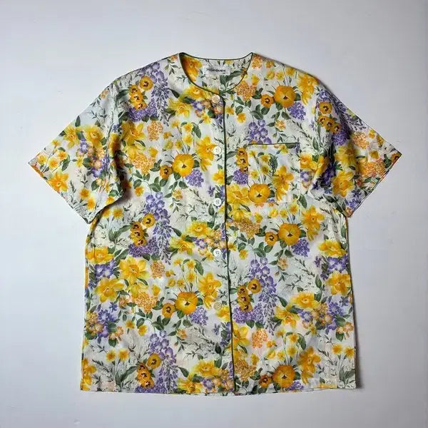 [BUNJANG] Yves Saint Laurent 90s Japan Floral Blouse / 입생로랑 YSL 90&