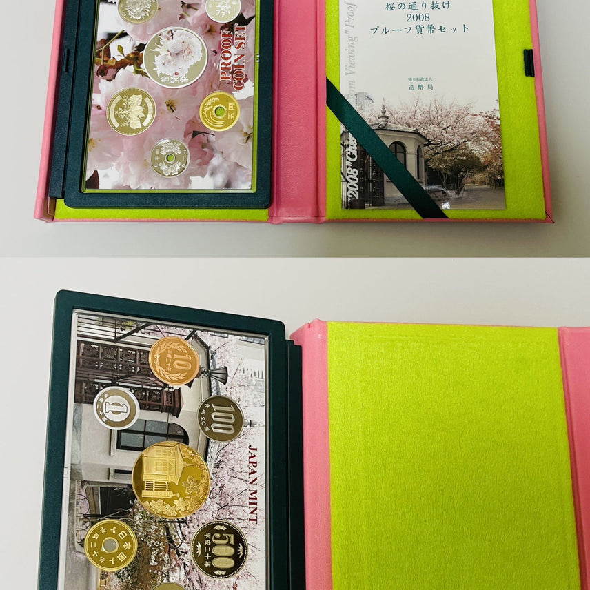 [BUNJANG] Japan 2008 Cherry Blossom Proof Coin Set (Silver Medal Included) / 일본 2008 벚꽃 프루프주화 세트 (은메달포함)