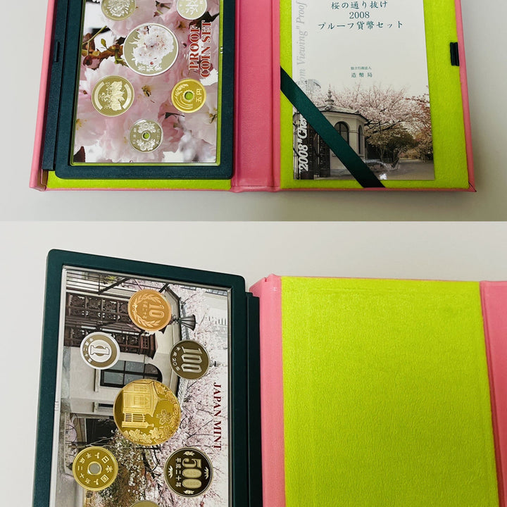[BUNJANG] Japan 2008 Cherry Blossom Proof Coin Set (Silver Medal Included) / 일본 2008 벚꽃 프루프주화 세트 (은메달포함)