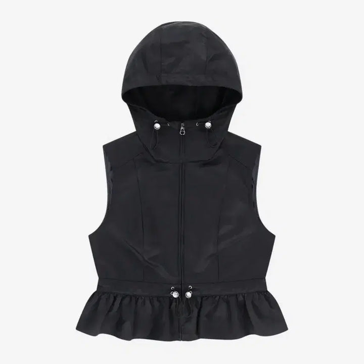 [BUNJANG] Tuomio Nylon Hooded Vest [Black] / 뚜오미오 NYLON HOODED VEST [BLACK]