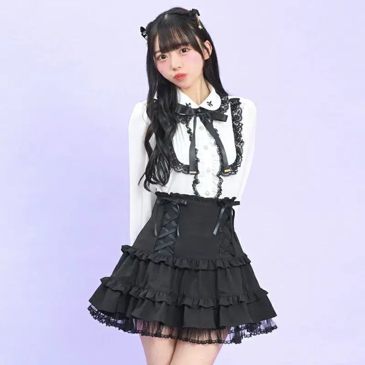 [BUNJANG] Secret Honey York Pintuck Blouse / 시크릿허니 요크 핀턱 블라우스