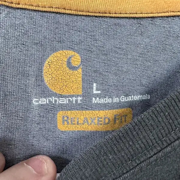 [BUNJANG] Carhartt Vintage Lettering Cotton T-shirt / [L] CARHARTT 빈티지 레터링 코튼반팔티 그레이