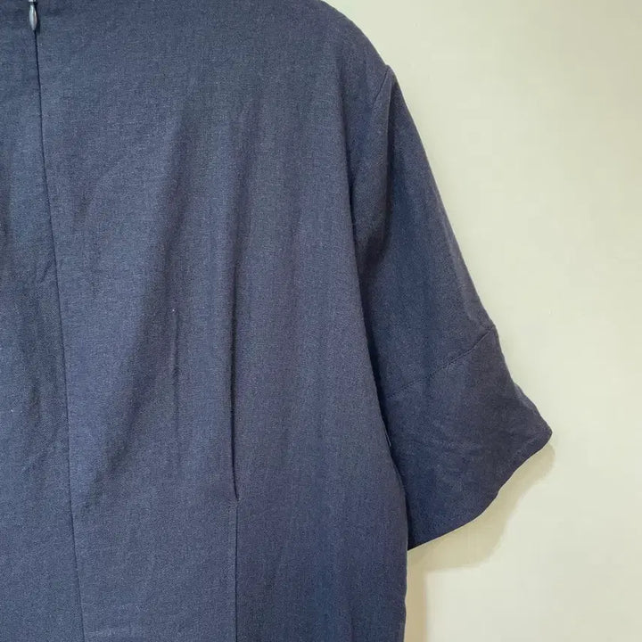 [BUNJANG] YESSE Navy Linen Blend Short Sleeve Dress / YESSE 네이비 반팔 마혼용 원피스 구77