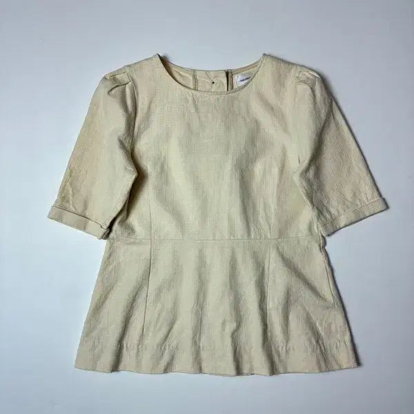 [BUNJANG] TheOpenProduct Belted Short Sleeve Blouse / 더오픈프로덕트 벨티드 반팔 블라우스 PN8606