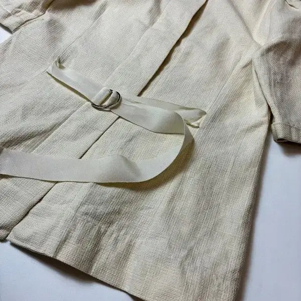 [BUNJANG] TheOpenProduct Belted Short Sleeve Blouse / 더오픈프로덕트 벨티드 반팔 블라우스 PN8606