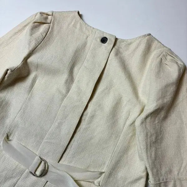 [BUNJANG] TheOpenProduct Belted Short Sleeve Blouse / 더오픈프로덕트 벨티드 반팔 블라우스 PN8606
