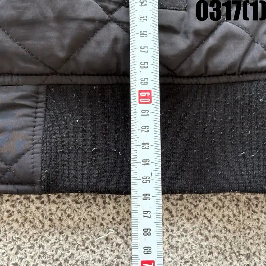 [SOLD OUT] NII 블랙 퀼팅 MA-1 카모 안감 점퍼 L