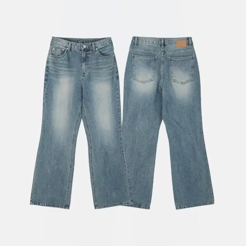 [BUNJANG] Wayne 159 Mid-Wash Flare Bootcut Denim Jeans / 남자 중청 워싱 플레어 부츠컷 데님 청바지