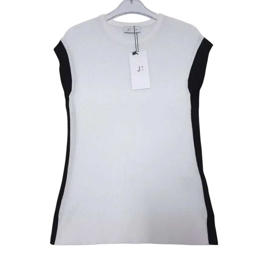 [BUNJANG] J By 2023 Ribbed Knit Vest 55 / 제이바이 2023 새상품 여성 골지 니트 조끼 55