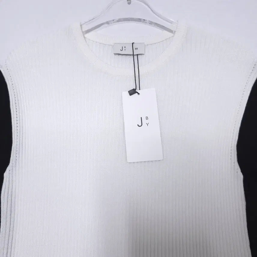 [BUNJANG] J By 2023 Ribbed Knit Vest 55 / 제이바이 2023 새상품 여성 골지 니트 조끼 55
