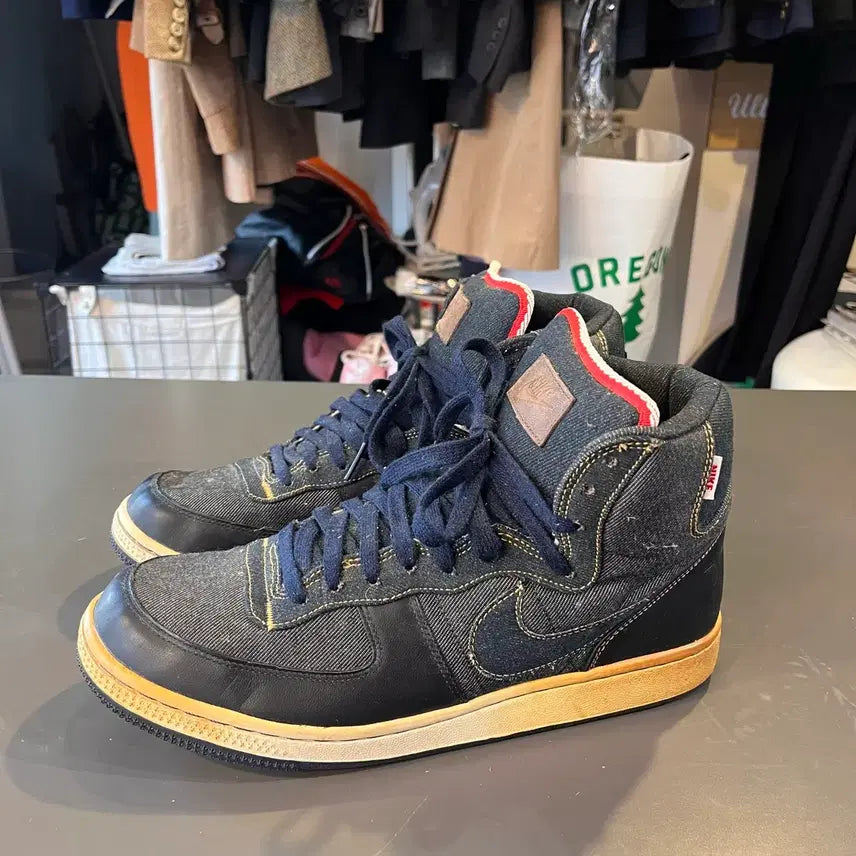 [BUNJANG] Nike Terminator Hi Premium Denim Sneakers / 나이키 터미네이터 하이 프리미엄 데님 (285mm)